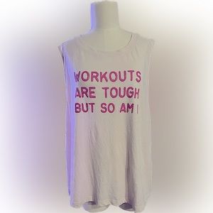 Fabletics Graphic Tank Pink Size 4X NWOT